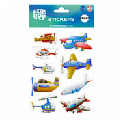Abtibilduri - avioane, 15x20cm, set 9 buc, Sticker Boo, 537780, +4 ani