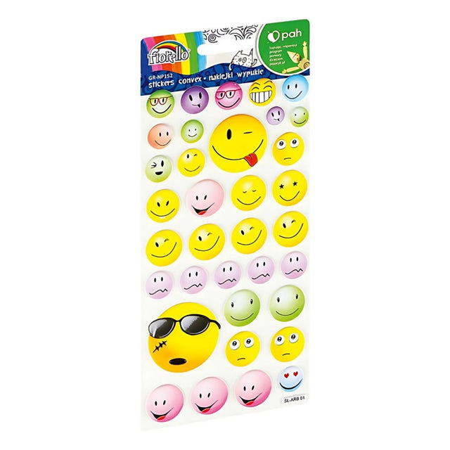 Abtibilduri - emoticoane, gumat, set 35 buc, Fiorello, GR-NP152 / 170-2761
