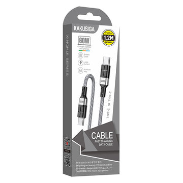 Cablu Date si Incarcare Kaku KSC-696, USB-C, PD60W, QC3.0, 1.2m - Gri