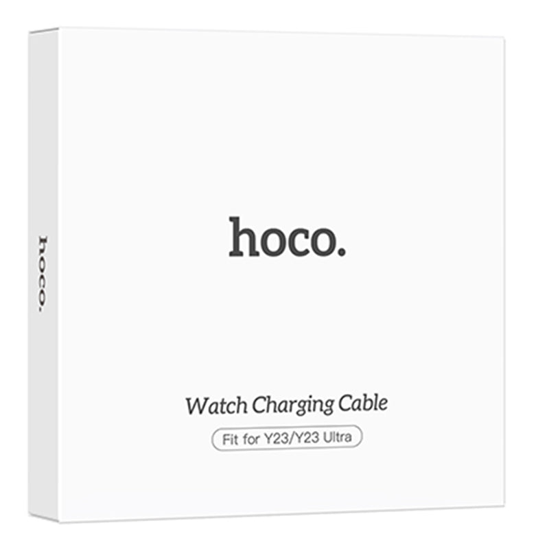 Hoco (Y23/Y23 Ultra) - Cablu Incarcare Wireless, Smartwatch Y23/Y23 Ultra, USB-A, 5W, Qi, 1m, White