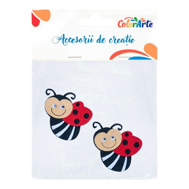 Accesorii creatie - albinuta fetru, set 2 buc, 8x6cm, Colorarte, MTCR-EA228