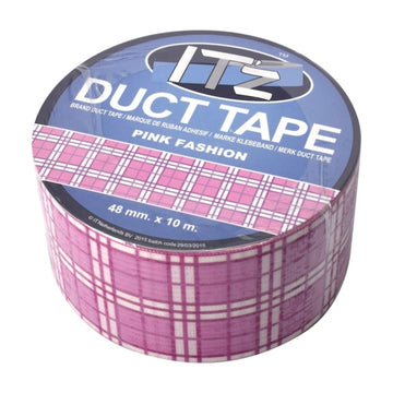 Banda adeziva decorativa, 48mm x 10m, ITZ DucTape 04, Pink Fashion 02049