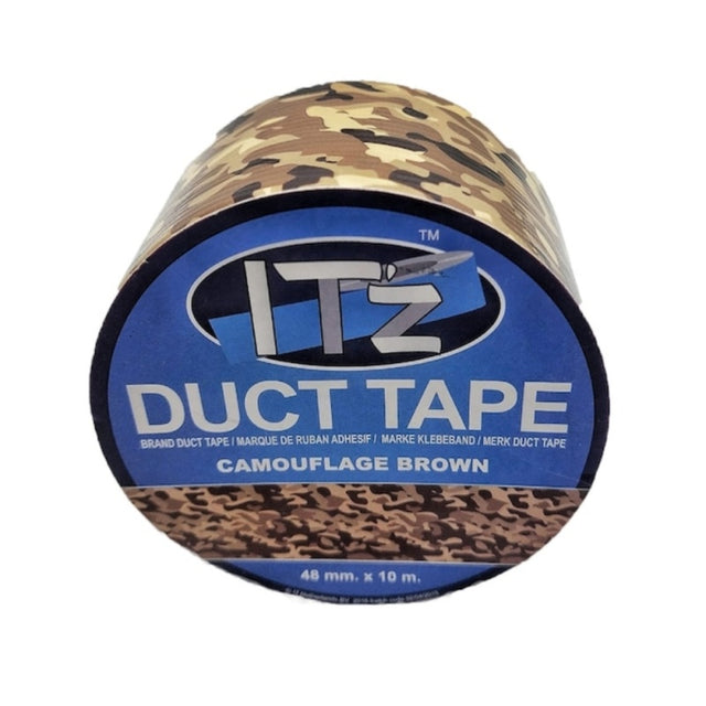 Banda adeziva decorativa, 48mm x 10m, ITZ DucTape 12, Camouflage Broown 02124