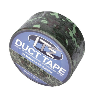 Banda adeziva decorativa, 48mm x 10m, ITZ DucTape 13, Camouflage Green 02131