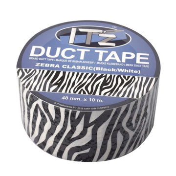 Banda adeziva decorativa, 48mm x 10m, ITZ DucTape 21, Zebra Clasic Black/White 02216