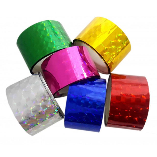 Banda adeziva, 24mm x 5m, cu sclipici, Colorarte, set 6 buc