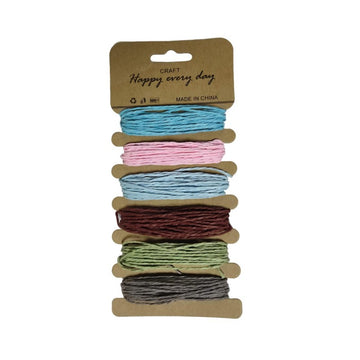 Accesorii creatie - sfoara hartie, 5m x 6 culori, Colorarte, diverse culori