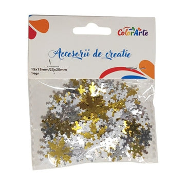 Accesorii creatie - confetti, 15x25mm, fulgi de nea, 14g, Colorarte MTLP-CR046