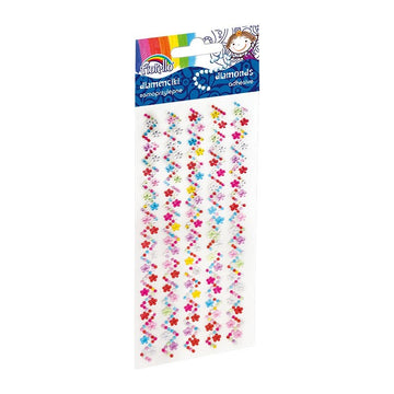 Accesorii creatie - diamante dantela plastic, multicolor, 25cm, autoadezive, blister 5 buc, Fiorello, GR-DS070 / 170-2460