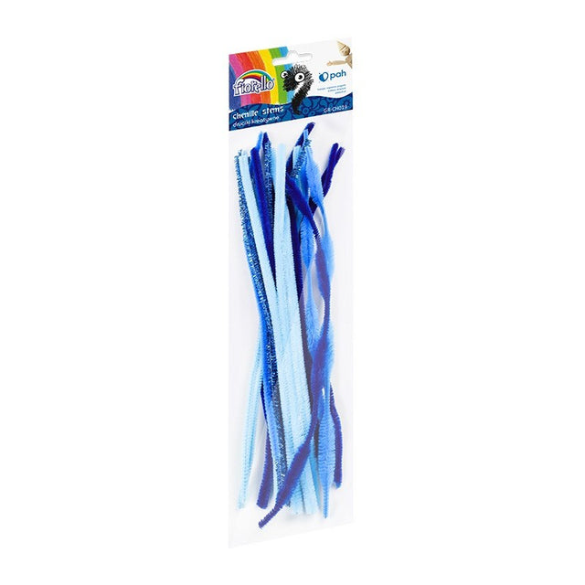 Accesorii creatie - sarma plusata, albastru, 30cm, set 20 buc, Fiorello, GR-CH019 / 170-2614