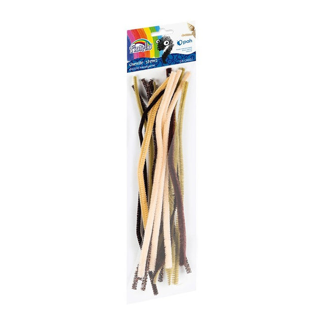 Accesorii creatie - sarma plusata, maro, 30cm, set 20 buc, Fiorello, GR-CH022 / 170-2611