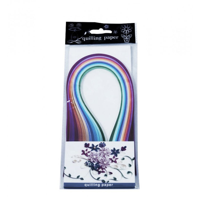 Hartie quilling, 0.5x39cm, diverse culori, intense, set 150-160 buc, CNX, YZ5216