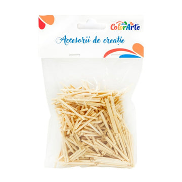 Accesorii creatie - lemn - betisoare mici chibrit, natur, set 400 buc, Colorarte