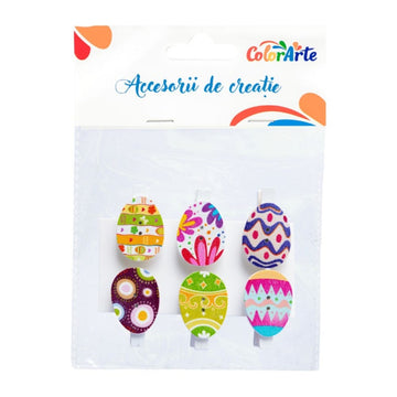 Accesorii creatie - lemn - carlig oua 1, 10x8cm, set 6 buc, Colorarte MTCR-WDC305