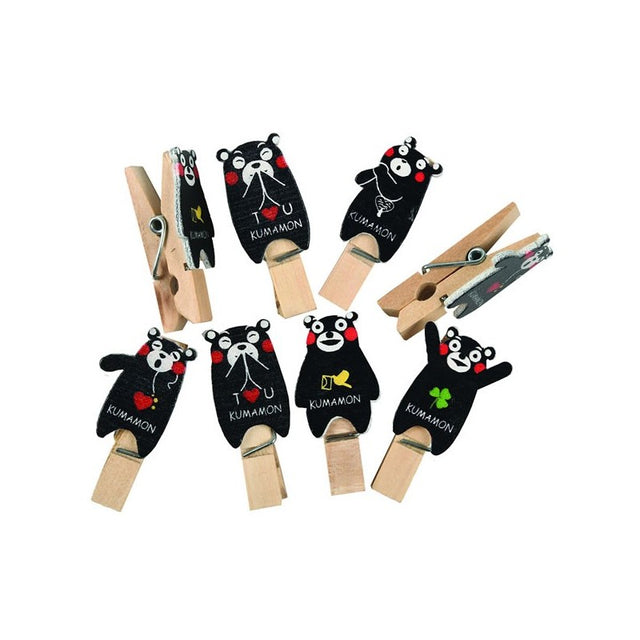 Accesorii creatie - lemn - carlig ursulet, natur, 3.5cm, set 10 buc, Colorarte