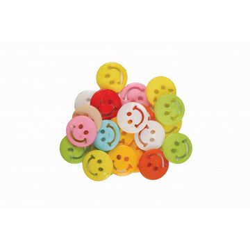 Accesorii creatie - nasturi zambareti plastic, 15mm, VRAC, set 1000 buc, Colorarte
