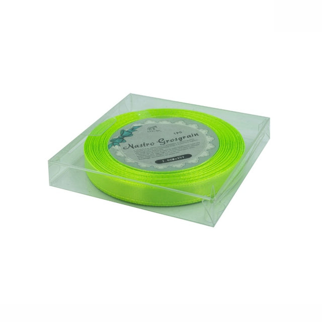 Accesorii creatie - panglica satin, verde fluorescent, 1cm x 22.86m, ZEBRA 323119