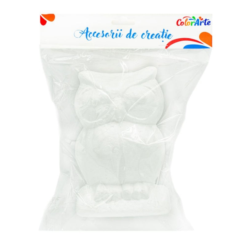 Accesorii creatie - polistiren - bufnita, 13cm, Colorarte