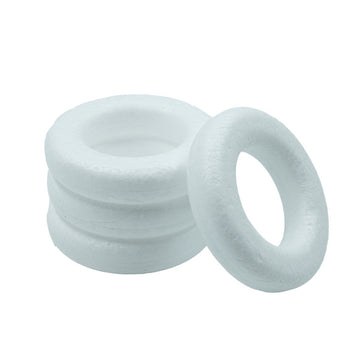 Accesorii creatie - polistiren - cerculete albe, 8cm, set 4 buc, Colorarte