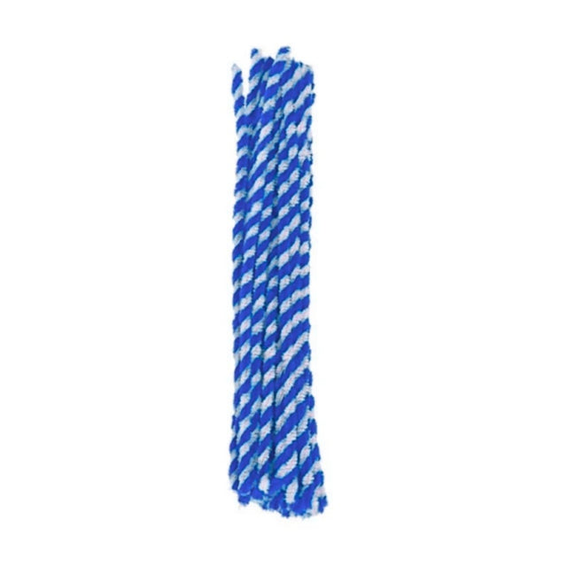Accesorii creatie - sarma plusata, alb, albastru, rasucita, set 10 buc, Colorarte