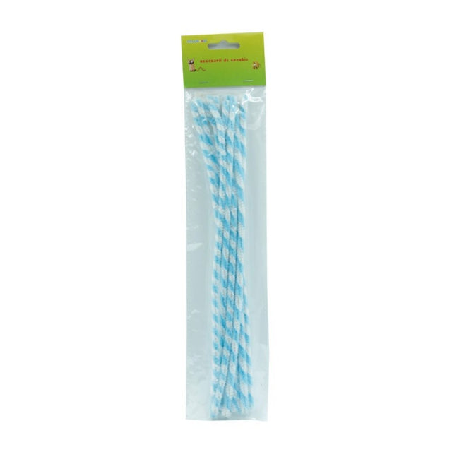 Accesorii creatie - sarma plusata, alb, blue, rasucita, set 10 buc, Colorarte