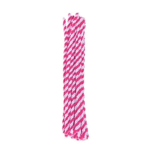 Accesorii creatie - sarma plusata, alb, roz, rasucita, set 10 buc, Colorarte