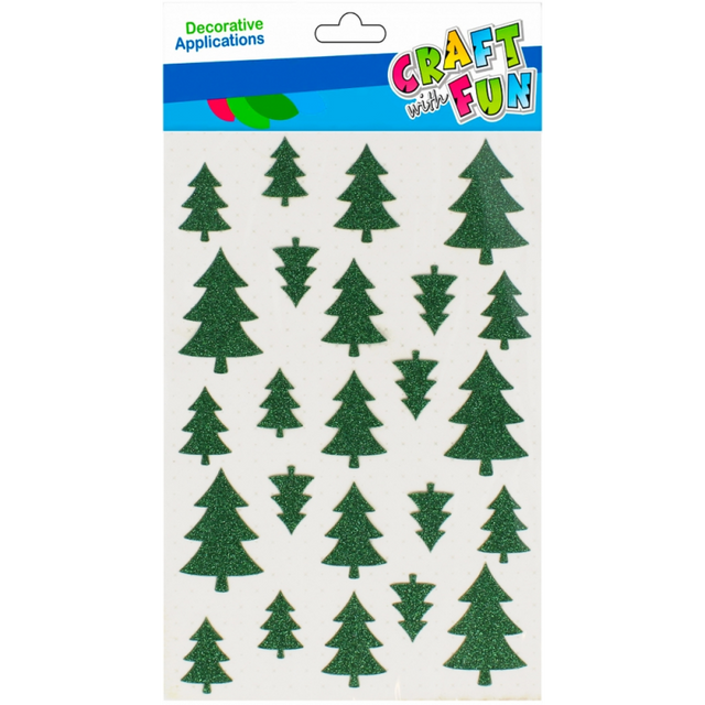 Abtibilduri - braduti, verde, set 24 buc, Craft with Fun, 521672