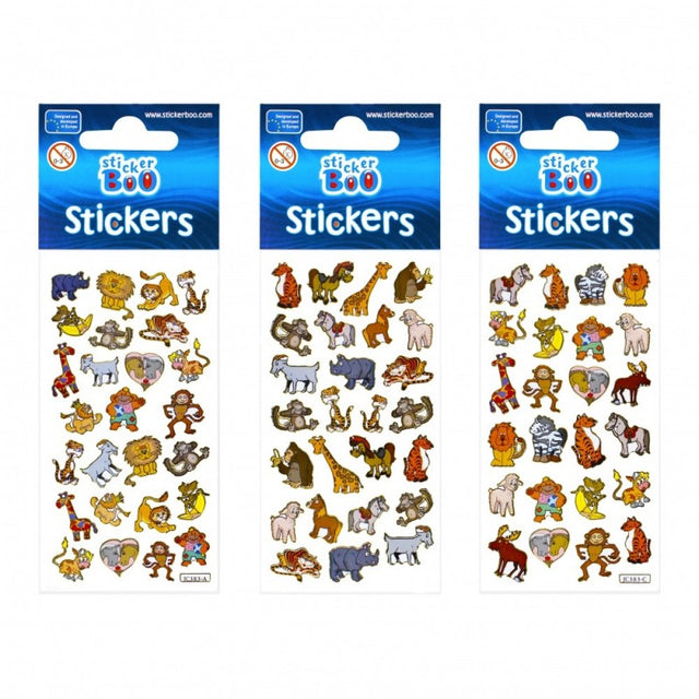 Abtibilduri - animalute, set 26 buc, Sticker Boo, 246287