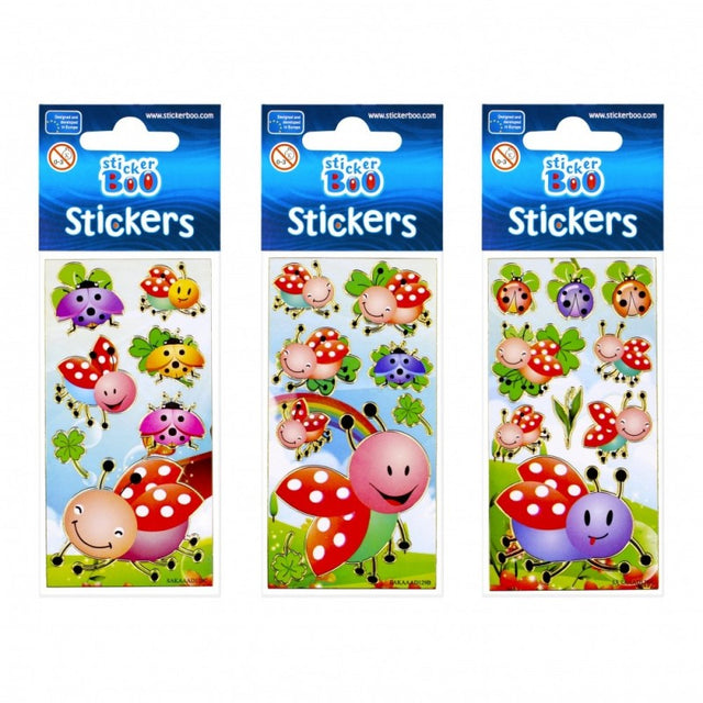 Abtibilduri - buburuze, set 7-8 buc, Sticker Boo, 101531