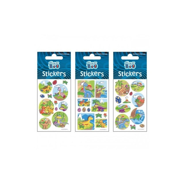 Abtibilduri - dinozauri, set 10-13 buc, Sticker Boo, 382532