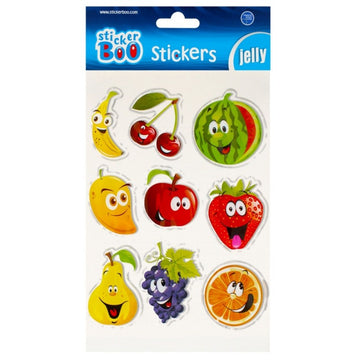 Abtibilduri - fructe, set 9 buc, 15x26 cm, Sticker Boo, 493722
