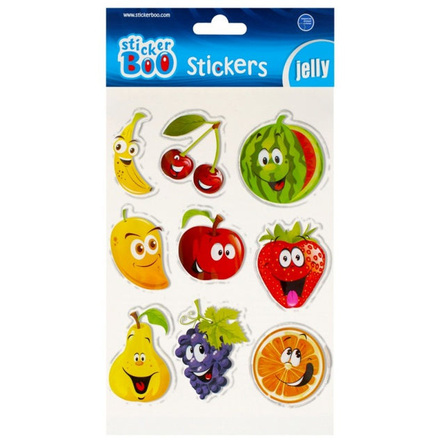Abtibilduri - fructe, set 9 buc, 15x26 cm, Sticker Boo, 493722