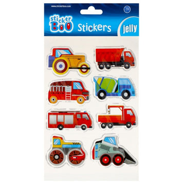 Abtibilduri - utilaje, set 8 buc, Sticker Boo, 493723