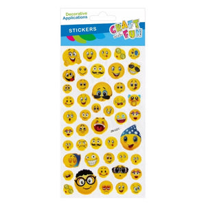 Accesorii creatie - stickere autoadezive - zambareti, 9x21 cm, Craft with Fun 567336
