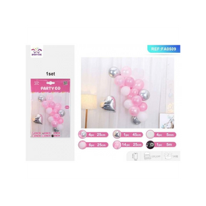 Ghirlanda din baloane PartyGo, roz, FA0509, set 30 buc