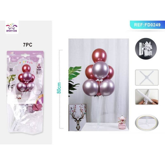 Ghirlanda din baloane PartyGo, 80cm, roz, rosu, FD0249, set 7 buc