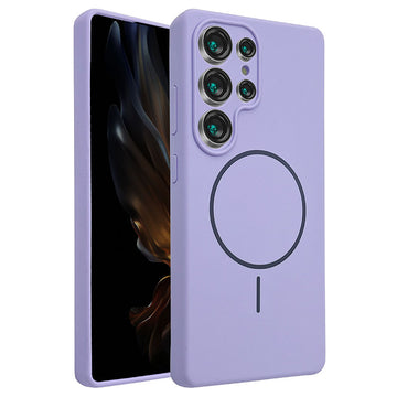 Husa MagThin pentru Samsung S25, Smooth Soft, MagSafe - Mov intens