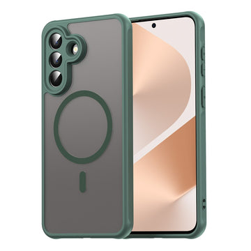 Husa MagFrost Pro pentru Samsung A37, Matte MagSafe, Frosted Frame - Verde