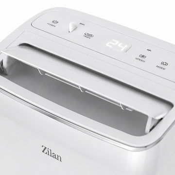 Aer conditionat mobil Zilan ZLN1054, 12000 BTU, 3 in 1 racire dezumidificare ventilatie, WiFi, telecomanda, alb