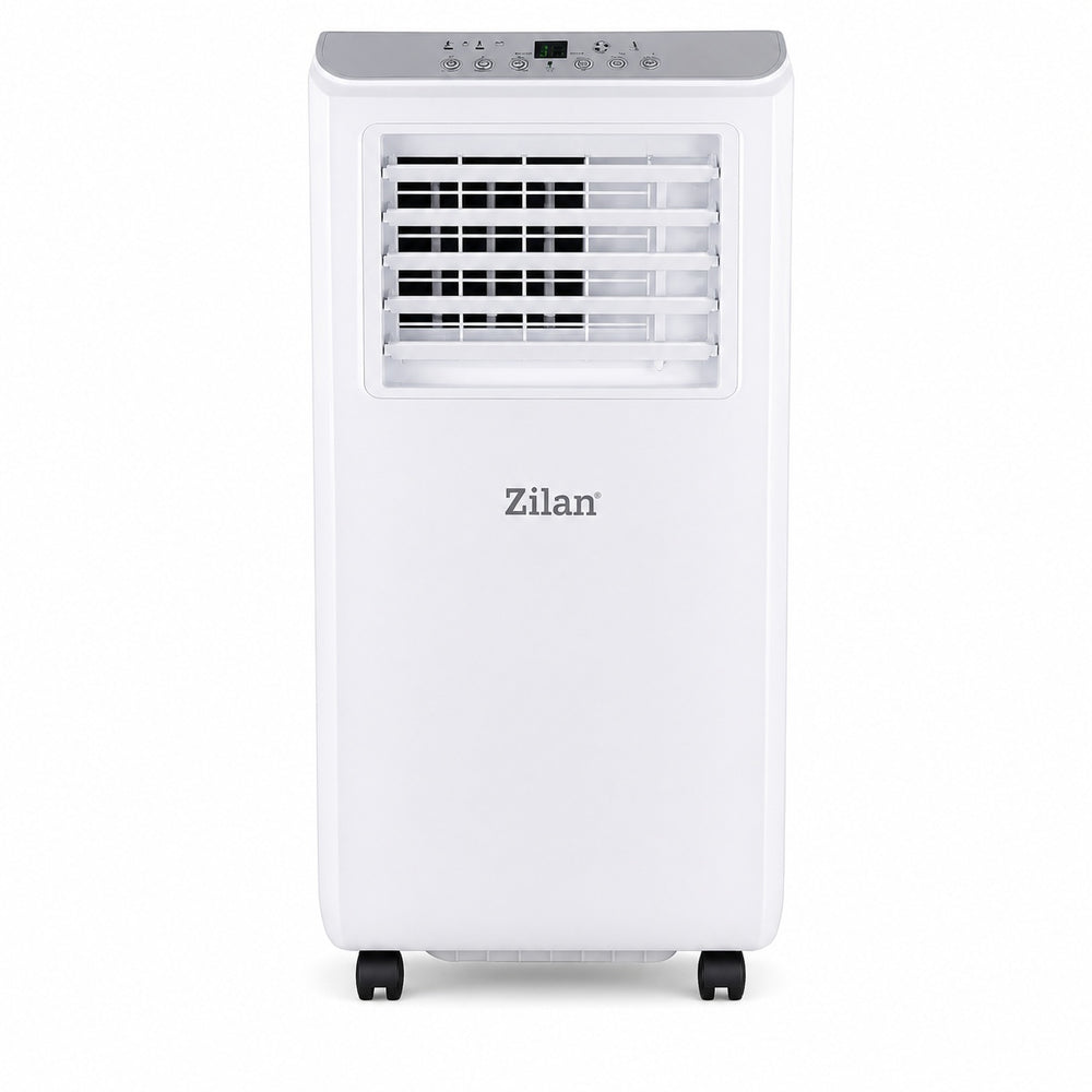 Aer conditionat portabil Zilan ZLN2495, 7000 BTU, functie racire dezumidificare ventilatie, telecomanda, alb