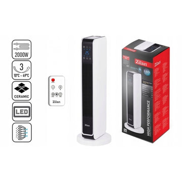 Aeroterma ceramica turn Zilan ZLN2069 alb 2200W, LED, telecomanda