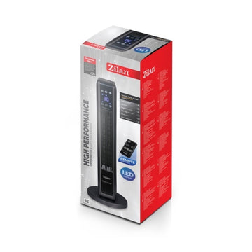 Aeroterma ceramica turn Zilan ZLN2076 negru 2200W, LED, telecomanda