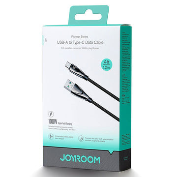 Cablu Date si Incarcare Joyroom A31-AC6, USB-A la USB-C, 100W, LED, 1.2m - Negru