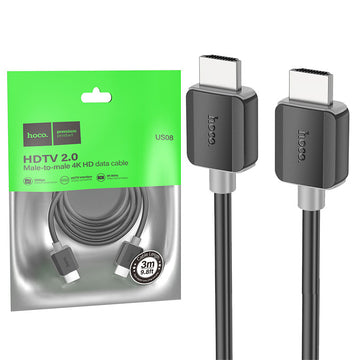 Cablu Audio si Video Hoco US08, HDMI la HDMI, 4K HD, 3m - Negru