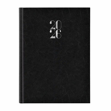 Agenda A4 datata 2026 Artilux EJ-1105, 128 pagini ivory, coperta buretata neagra