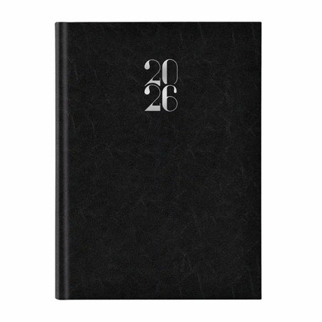 Agenda A4 datata 2026 Artilux EJ-1105, 128 pagini ivory, coperta buretata neagra