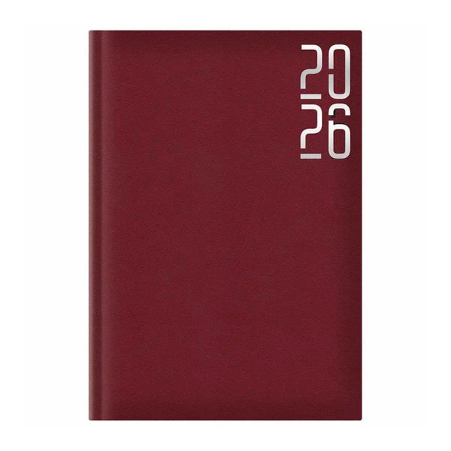 Agenda A5 datata 2026 Artibest EJ-1208, 336 pagini, coperta buretata bordeaux