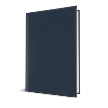 Agenda A5 datata 2026 Herlitz, 352 pagini, coperta buretata albastru inchis
