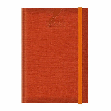 Agenda A5 nedatata Colere EJ-1506, 224 pagini, cu elastic, orange