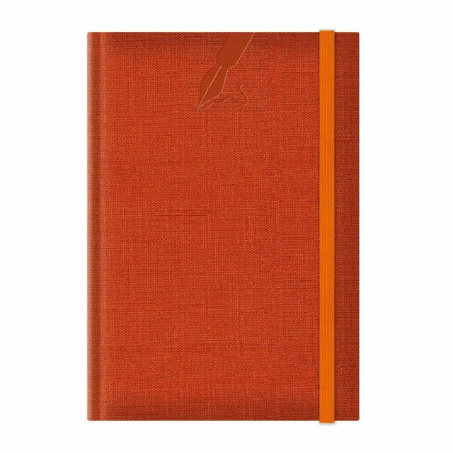 Agenda A5 nedatata Colere EJ-1506, 224 pagini, cu elastic, orange